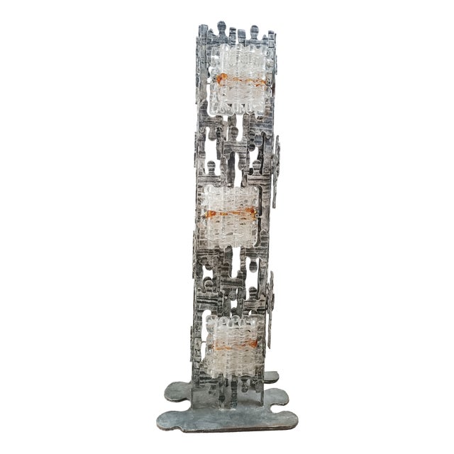 Brutalist Floor Lamp attributed to Albano Poli for Poliarte, 1970s For Sale