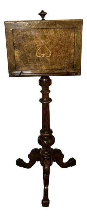 Victorian Burr Walnut Inlaid Duet Music Stand , 1850s