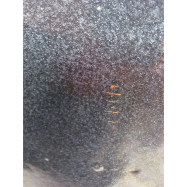 Blue 1970s Sascha Brastoff Copper Glass and Enamel Wall Plaque For Sale - Image 8 of 9