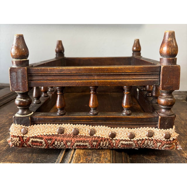 Antique English Foot Stool For Sale - Image 9 of 11