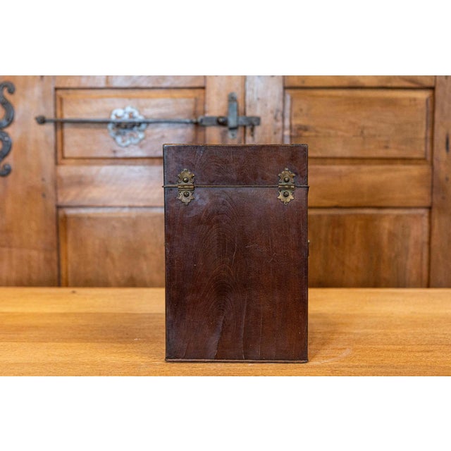 English George III Period Early 18th Century Walnut Box with Brass Hardware For Sale - Image 10 of 15