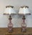 An enchanting and highly collectible pair of vintage Italian Murano art glass table lamps, in the manner of Barovier &...