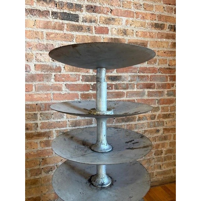 Antique Industrial Salvaged Steel Rotating Organizer For Sale - Image 4 of 14