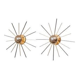 Mid 20th Century Sputnick Architectural Wall Sconces For Sale