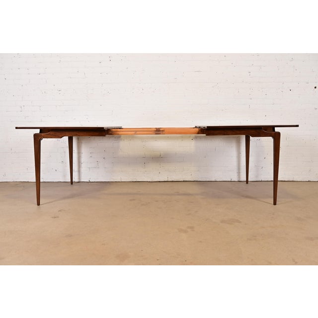Ico Parisi Style Mid-Century Modern Sculpted Walnut Dining Table, Newly Refinished For Sale In South Bend - Image 6 of 11