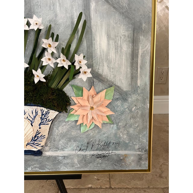 2020s Floral Relief Conservatory Collection, Four Seasons - “Winter Whites” - Designed by Cheryl P. Kohloff For Sale - Image 5 of 9