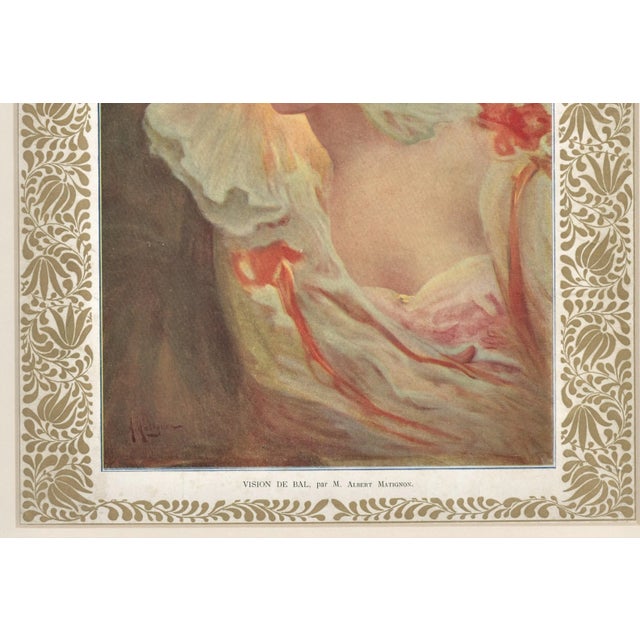 Art Nouveau Matted Art Nouveau 1904 Fashion Print For Sale - Image 3 of 5