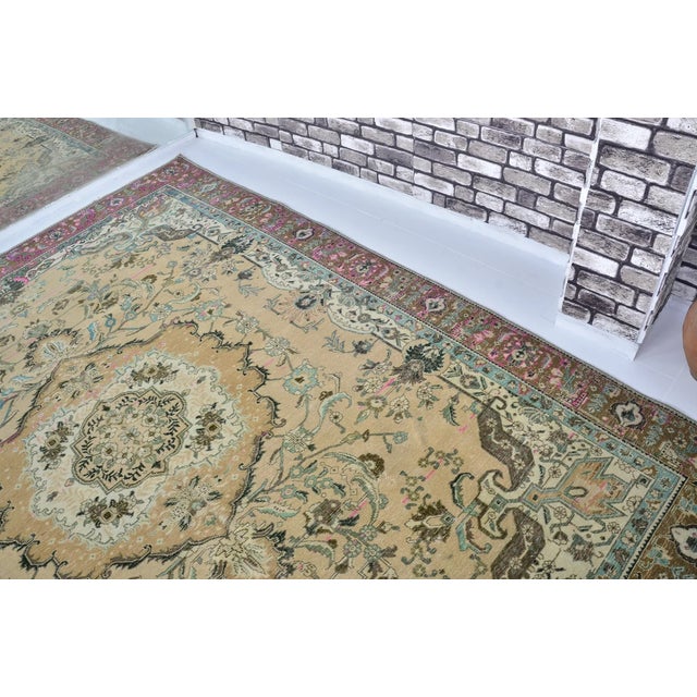 Mid 20th Century Oushak Turkish Oversize Anatolian Carpet For Sale - Image 9 of 10
