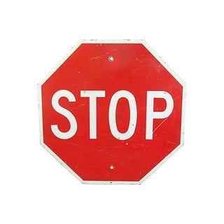 1970s Metal Stop Sign For Sale