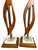 1960s Mid-Century Modern Sculptural Walnut & Brass Table Lamps, Pair For Sale In Portland, ME - Image 6 of 8