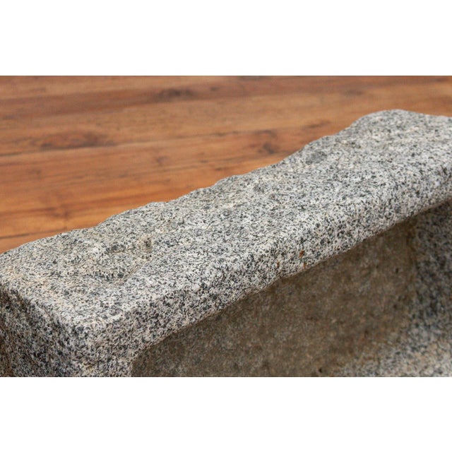Stone Primitive Hand-Carved Granite Basin For Sale - Image 7 of 9