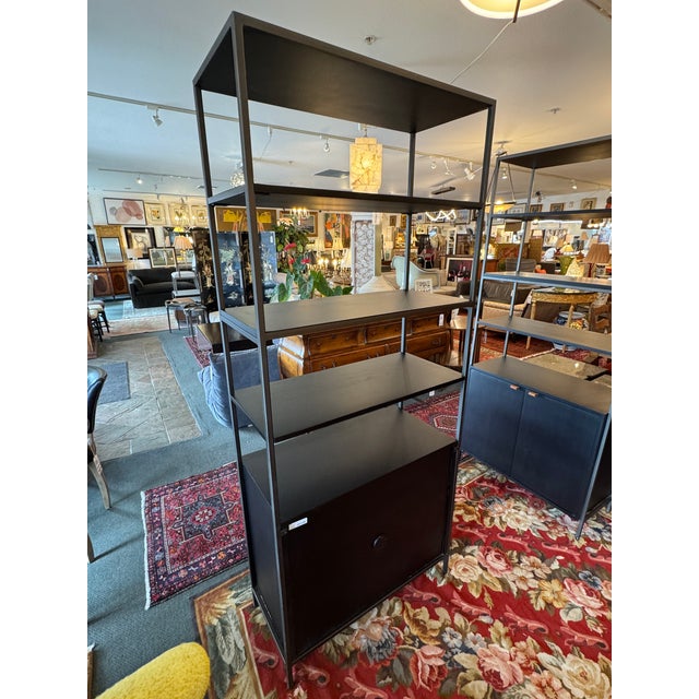 Black Four Hands Trey Modular Wide Bookcase For Sale - Image 8 of 12
