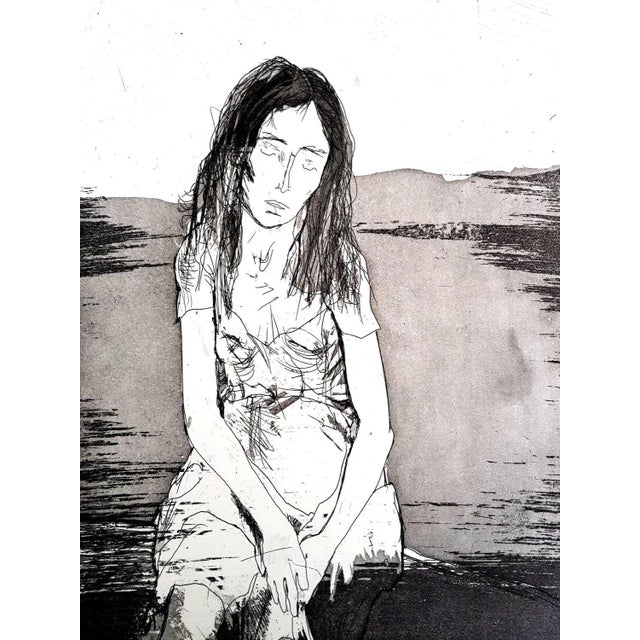 Jean Jansem - Original Etching Title: Loneliness Dimensions: 40 x 30 cm Edition of 175 Paper: vélin de Rives 1974 Jean...