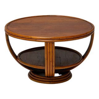 Mid-Century Modern Two-Tier Side Table in the style of Paul Frankl, 1950s For Sale