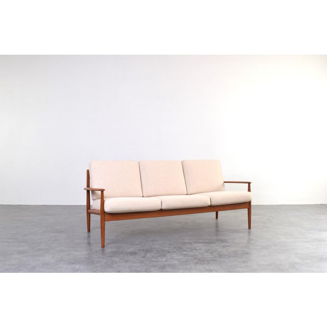 Mid-Century Danish Teak and Wool Sofa by Grete Jalk for France & Søn, 1960s For Sale - Image 17 of 17