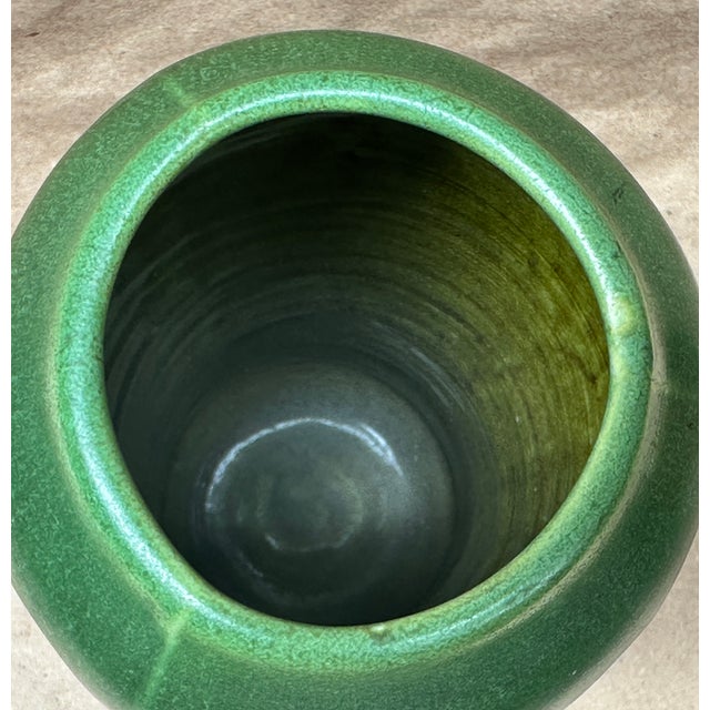 Arts & Crafts Hampshire Matte Green Vase For Sale - Image 4 of 6
