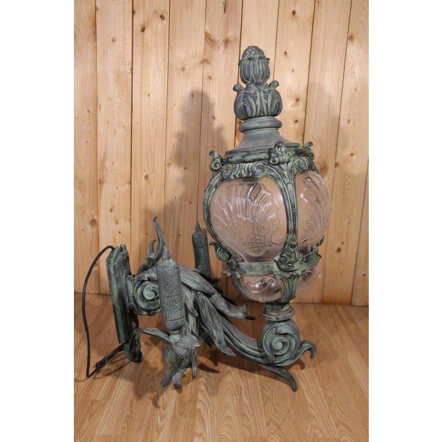 Cast Iron Sconces based on Pont Alexandre III Models, 1960s, Set of 2 For Sale - Image 7 of 14