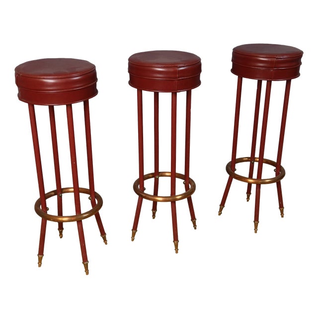 Vintage Bar Stools, 1970s, Set of 3 For Sale