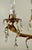 Mid 20th Century Hollywood Regency Gilt Tole Leaf & Crystal 5-Light Chandelier For Sale - Image 9 of 12
