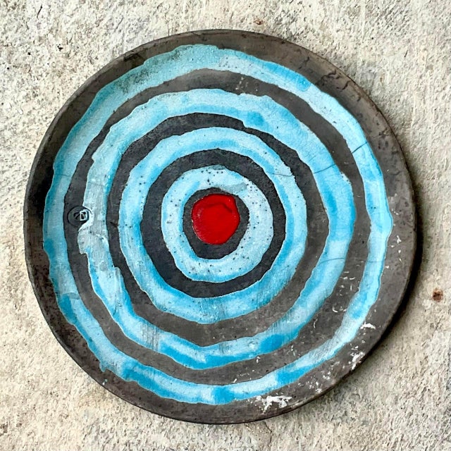 Ceramic Late 20th Century Vintage Boho Signed Studio Pottery Charger For Sale - Image 7 of 8