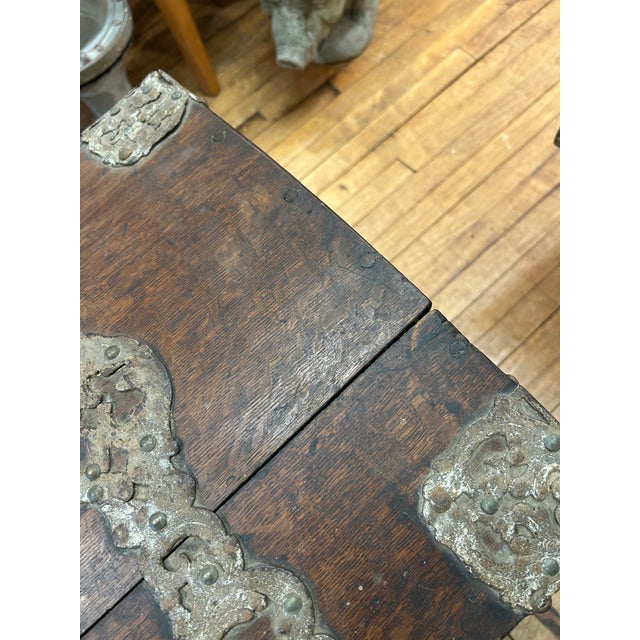 Late 18th Century 18th Century German Dome Top Oak Dowry Chest For Sale - Image 5 of 17