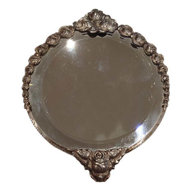 Vintage Silver Mirror, 1930s For Sale