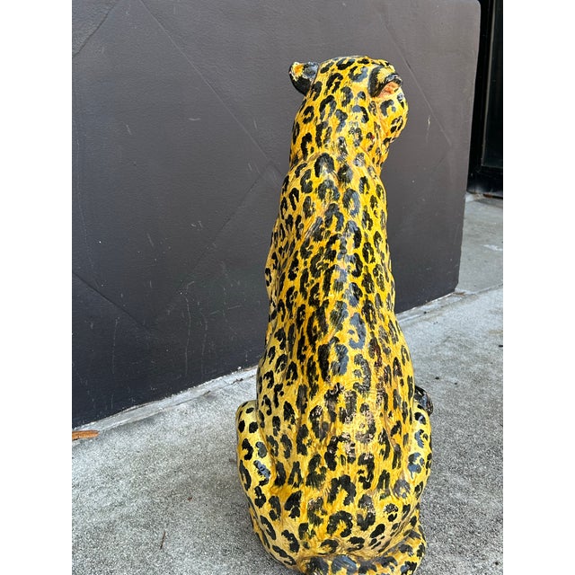 1960s Vintage Italian Terra Cotta Leopard or Cat For Sale - Image 5 of 8