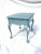 90's Ethan Allen Solid Mahogany End-Table New Painted in Sea Foam & White For Sale In New York - Image 6 of 8