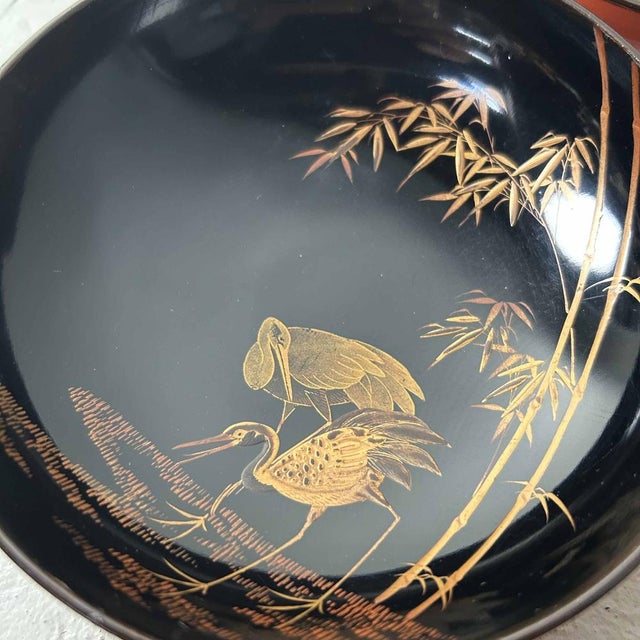 Black Meiji Era Urushi Maki-E Owan Bowls, 1890s, Set of 5 For Sale - Image 8 of 18