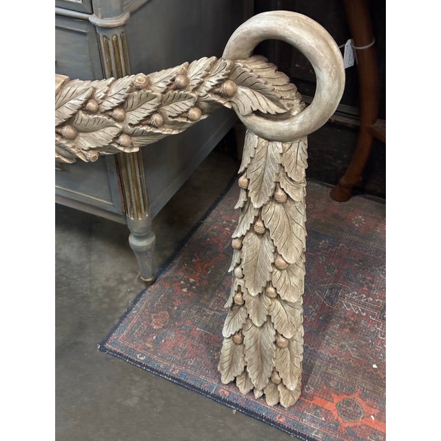 Vintage Carved Wood Swag with Leaf & Acorn Motif For Sale - Image 9 of 12