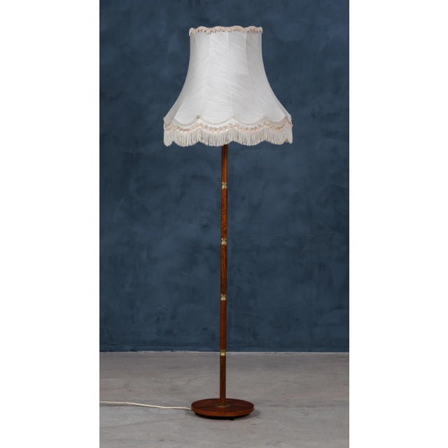Brown Mid-Century Danish Rosewood & Brass Floor Lamp, 1960s For Sale - Image 8 of 8