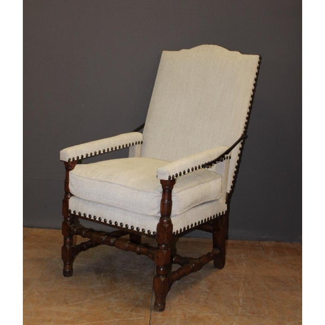 Louis XIV Rack Armchair in Walnut For Sale - Image 13 of 16