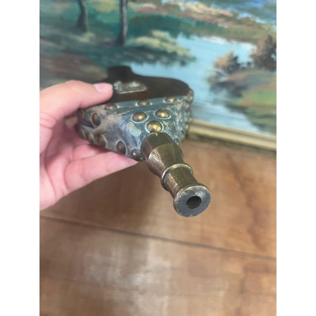 Brown Vintage Mid Century Modern Wooden Fireplace Bellows With the Word Sealyham For Sale - Image 8 of 8