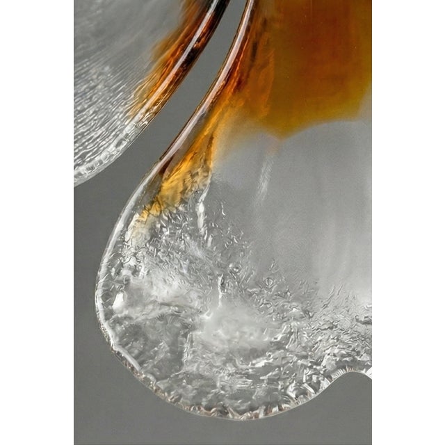 Mid-Century Modern Italian Floral Glass Tulip Pendant Lamp, 1960s For Sale - Image 6 of 9