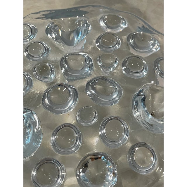 Baby Blue Mid Century Swedish Crystal Bowl by Strombergshyttan For Sale - Image 8 of 13