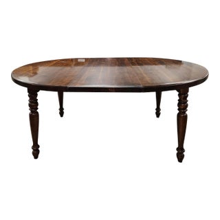Mid 20th Century Antiqued Stained Pine Extension Dining Table For Sale