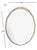 Safavieh Jebediah Oval Metal Mirror - Brass For Sale - Image 4 of 5