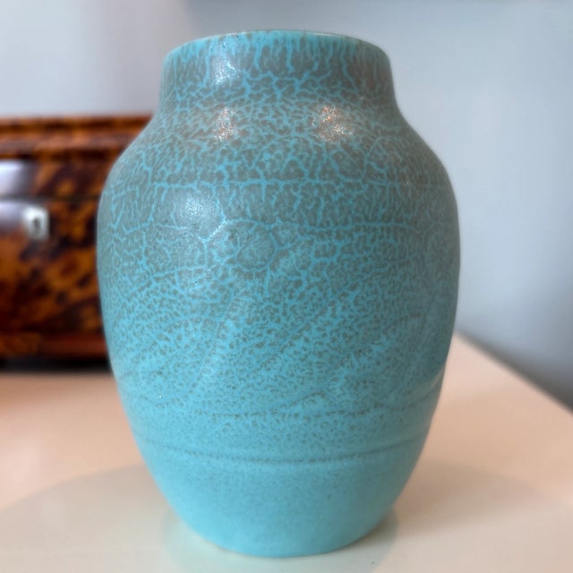1920s 1920s Rookwood Small Blue Vase For Sale - Image 5 of 9