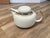 Vintage Chodziez White Porcelain Tea Pot With Black Gold Band and Filigree For Sale - Image 4 of 8