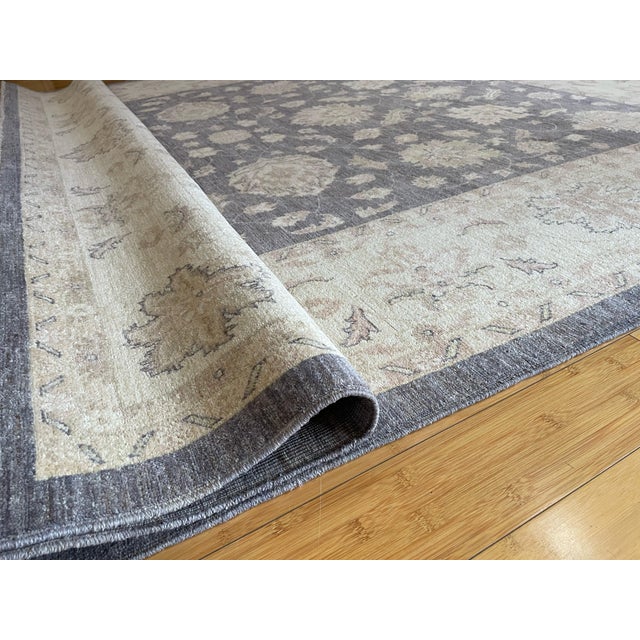 Pakistani Handmade Oushak Area Rug 8x10 For Sale - Image 10 of 12