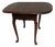 Vintage Wood Queen Anne Drop Leaf Side Table Dark Tone For Sale