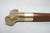 Victorian Floral Embossed Brass Walking Tippling Stick Cane W/Hidden Cork Screw For Sale - Image 10 of 11