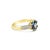 Contemporary Diamond & Sapphire Flower Ring .85cttw 14K Yellow Gold, Size 8 For Sale - Image 3 of 3
