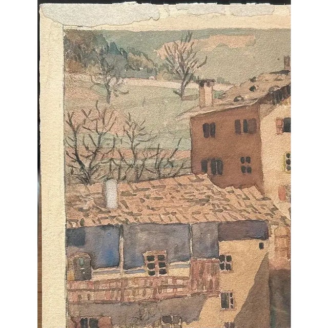 Early 20th Century F. Smolka "Tyrol, Austria" Original Antique Watercolor Painting Circa Early 20th Century For Sale - Image 5 of 9