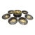Vintage Otagiri Unicorn Gold/Black Melamine Six Coasters/Box, Japan For Sale