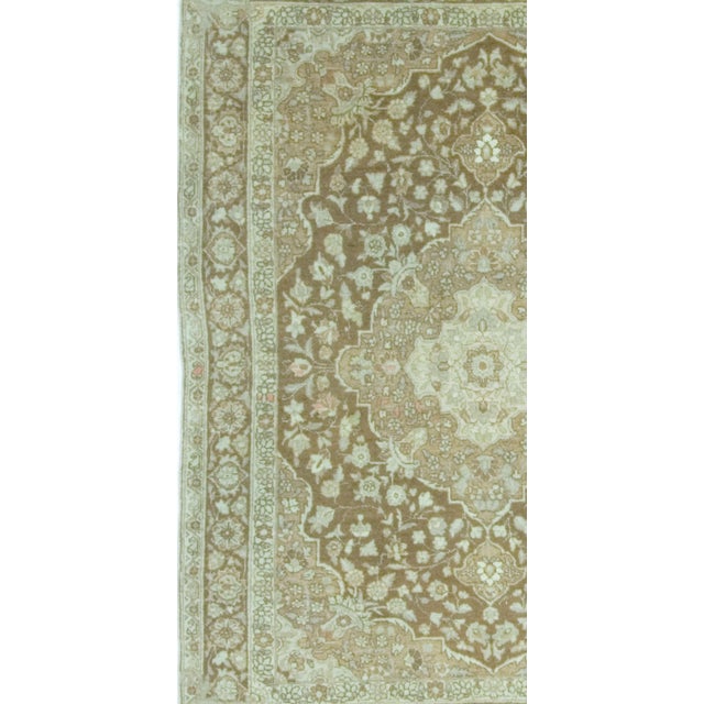 Antique Floral Medallion Tabriz Rug, 4'4 X 5'9 For Sale In New York - Image 6 of 8
