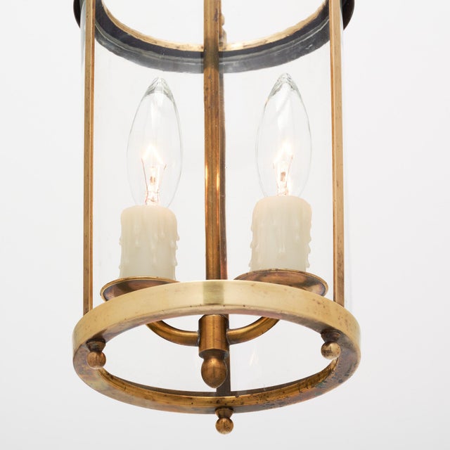 Pair of Petite French Antique Brass Lanterns For Sale In Austin - Image 6 of 9