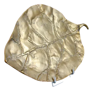 Brass Decorative Brass Leaf Tray by David Marshall, 1980s