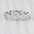 Art Deco New Diamond Floral Ring 14k White Gold Size 6.25 Stackable Wedding Band For Sale - Image 3 of 7