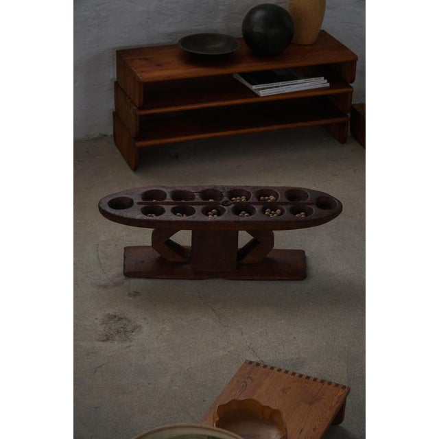 Mid-Century African Hand-Carved Wooden Mancala Game Board, 1950s For Sale - Image 12 of 18